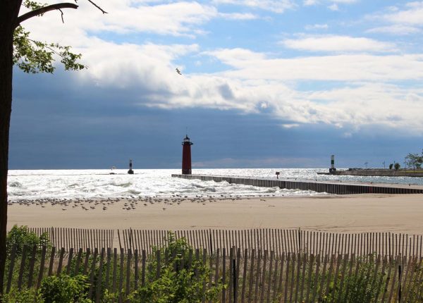 Beachfront lighthouse