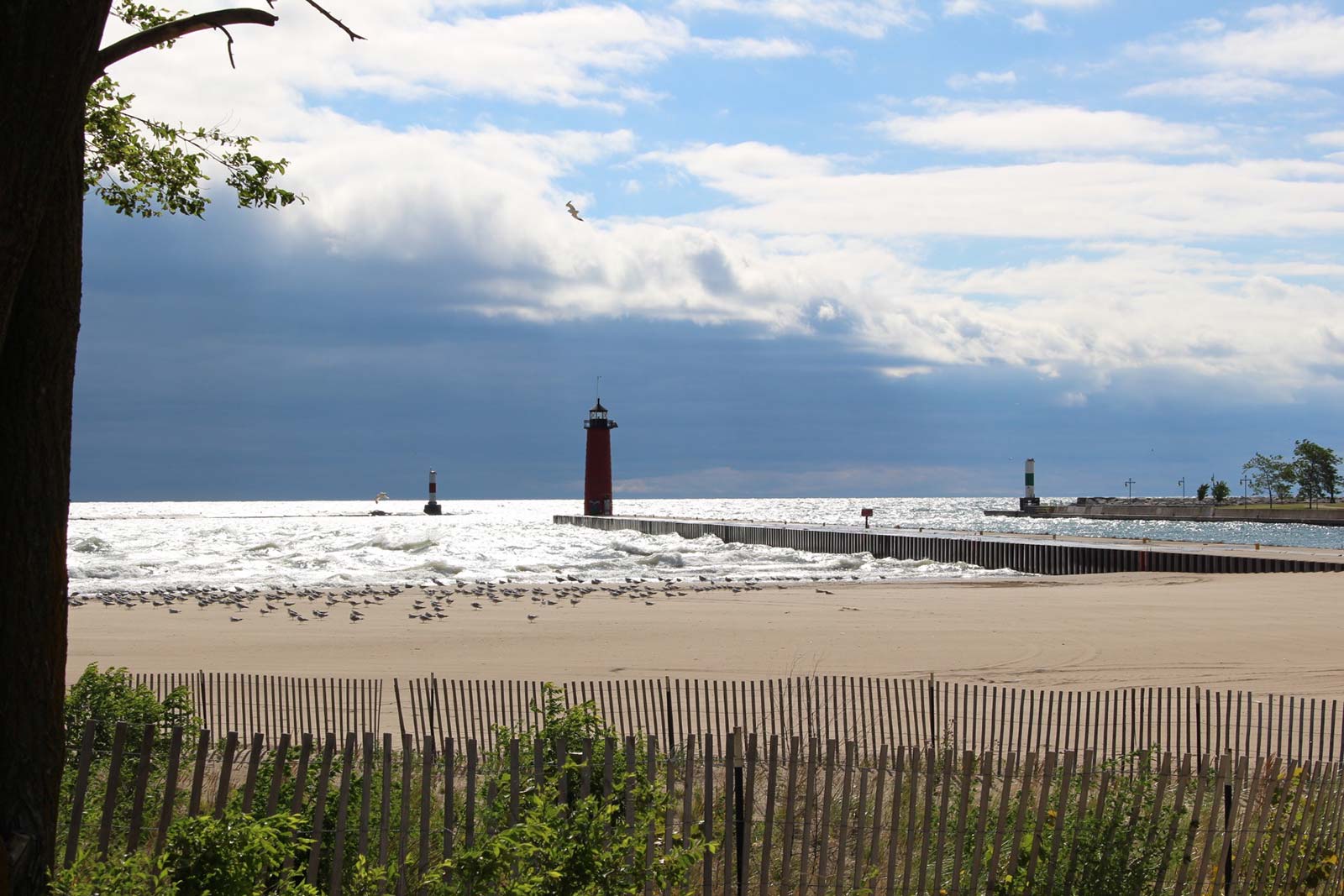 Beachfront lighthouse